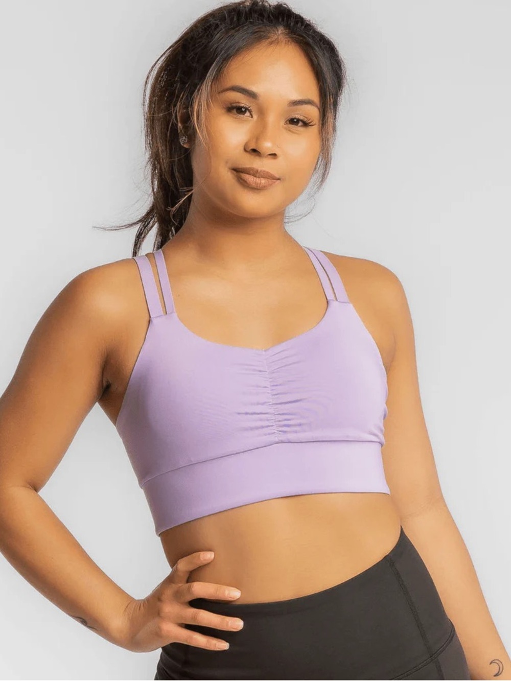 Handful Double Down Bra in Wisteria Purple | Size Medium